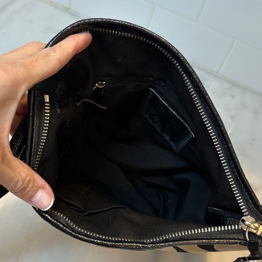 Coach Crossbody Bag Purse Handbag Signature Stripe Swing Pack Messenger Bag - Picture 15 of 16